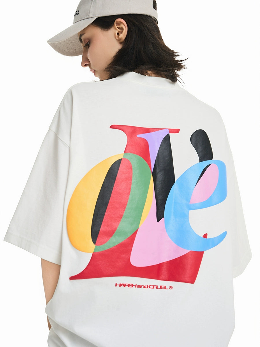 Harsh and Cruel Love Layered Print Tee