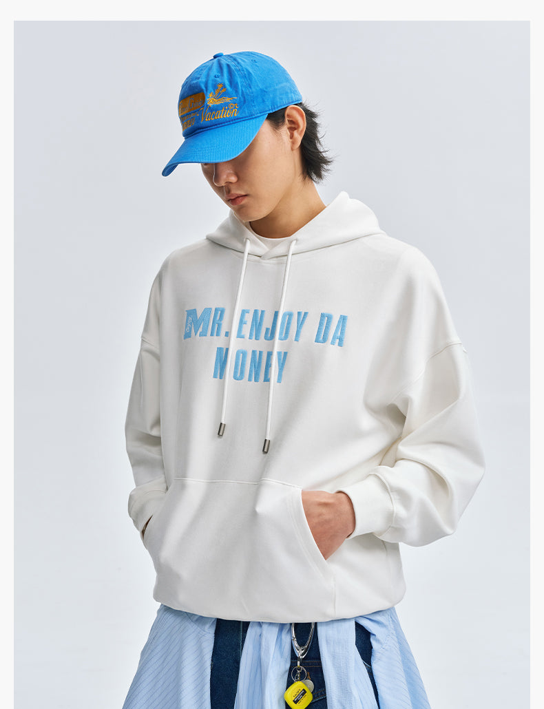 MEDM Basic Letter Logo Suede Hoodie | Face 3 Face