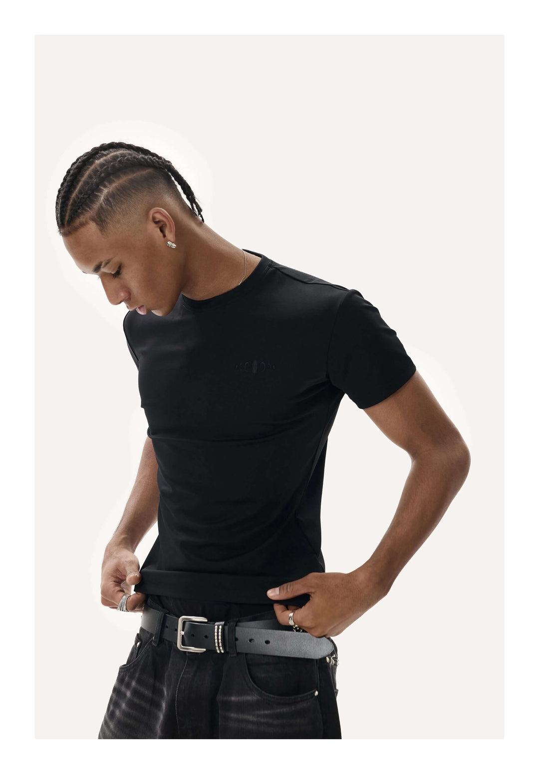 KARMANISTIC Quick Dry Stretch Fit Logo Embroidered Workout Tee | Face 3 Face