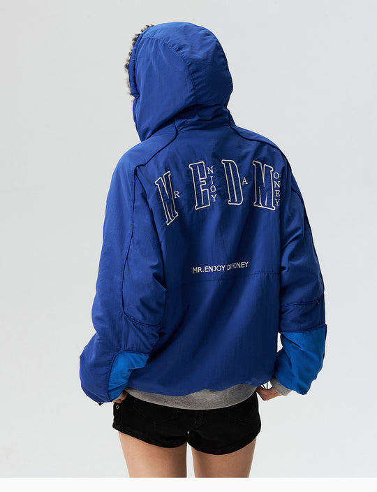 MEDM Reversible Leopard Fur Hooded Track Jacket | Face 3 Face