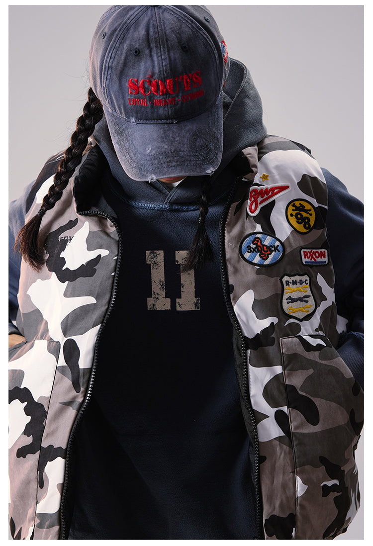 Remedy Camouflage Reversible Down Vest | Face 3 Face