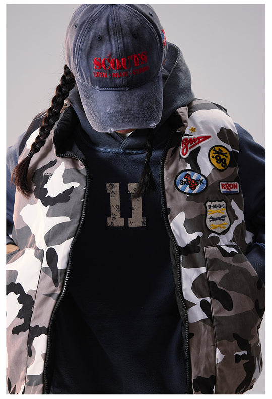 Remedy Camouflage Reversible Down Vest | Face 3 Face