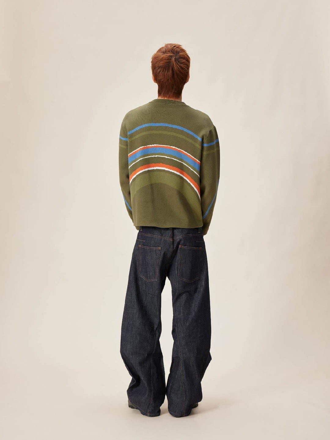 EVILKNIGHT(EK) Rainbow Circle Pattern Knit Sweater | Face 3 Face