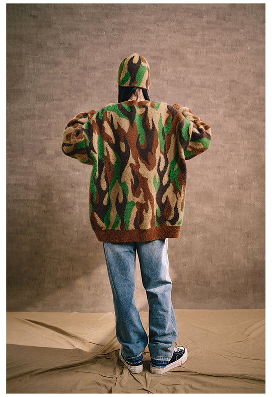 Remedy Flame Camouflage Knit Sweater | Face 3 Face