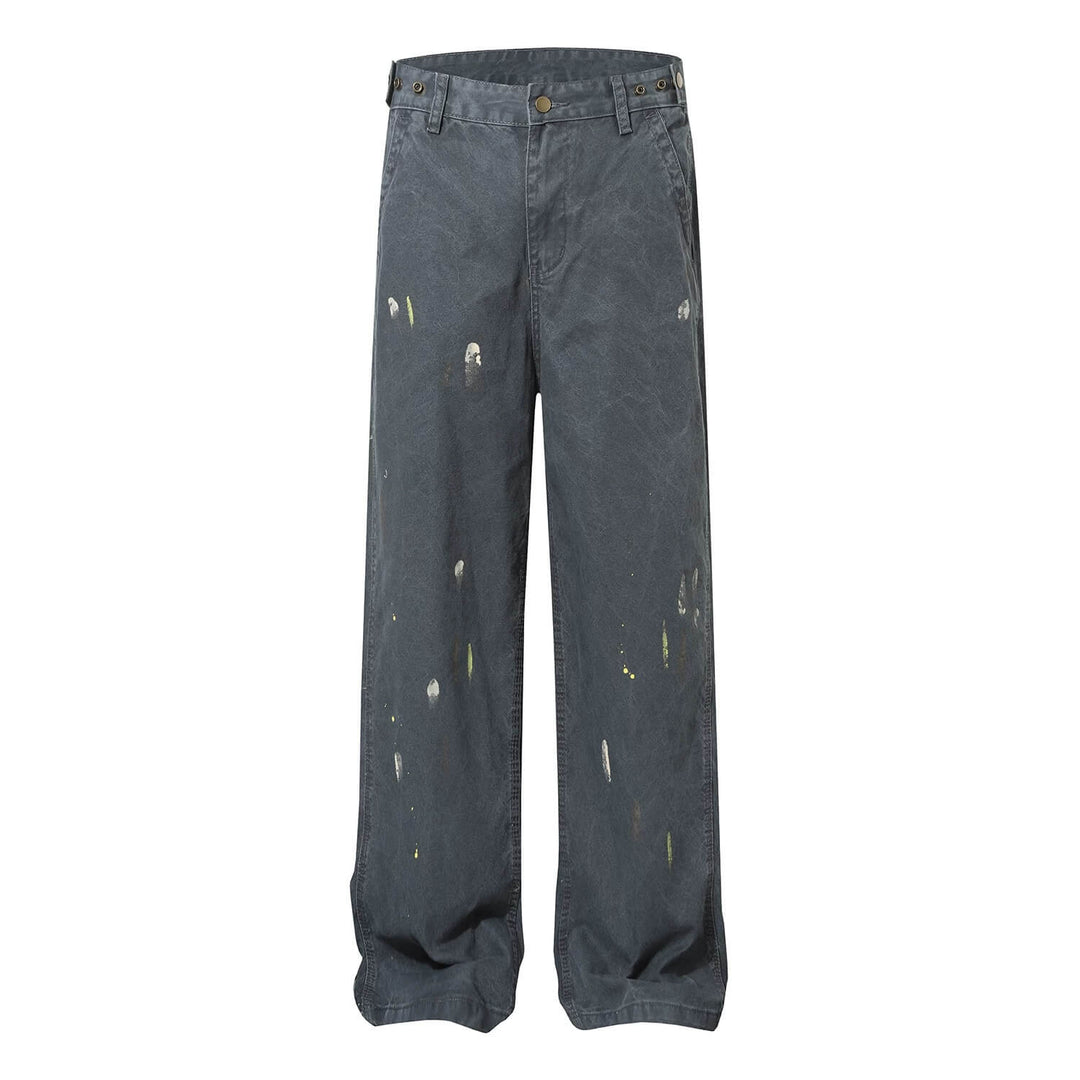 F3F Select Paint Splatter Washed Baggy Work Pants | Face 3 Face