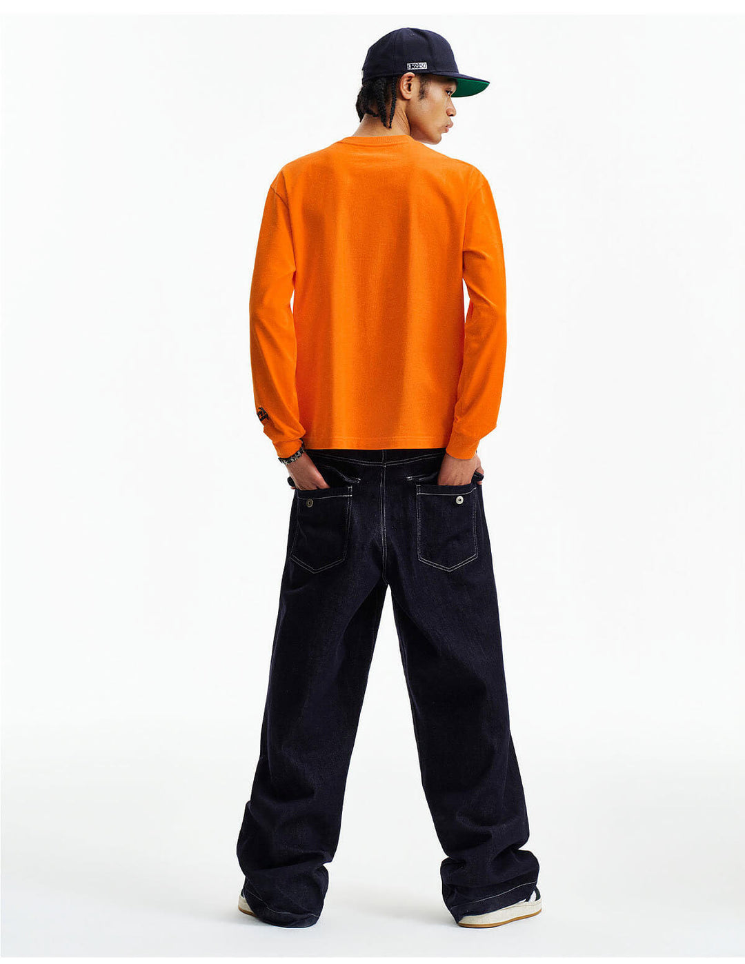 MEDM Leopard Print Logo Patch Long Sleeve Tee | Face 3 Face
