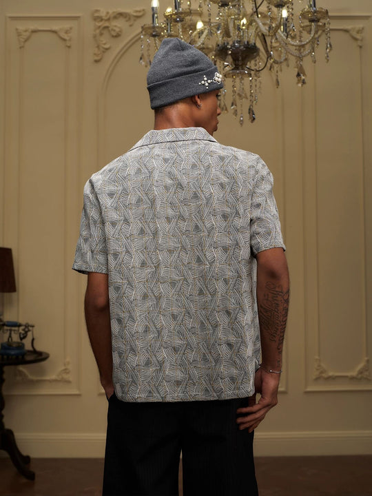 YADcrew 3D Stitch Plaid Short Sleeve Shirt | Face 3 Face