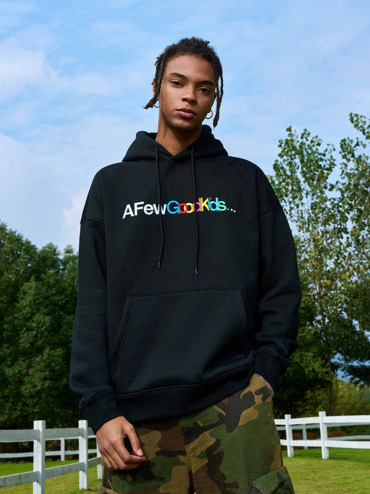 AFGK Gradient Logo Embroidered Hoodie | Face 3 Face