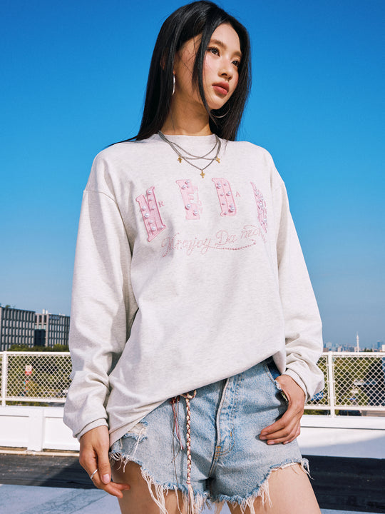 MEDM Pearl Patch Logo Long Sleeve Tee | Face 3 Face