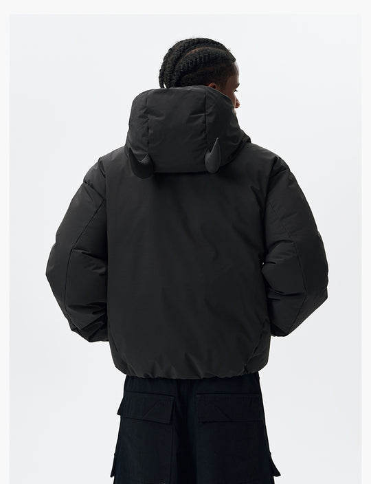 MEDM Angel & Devil Fluffy-Eared Hooded Down Jacket | Face 3 Face