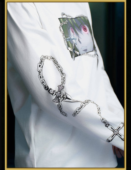MEDM × HUNTER×HUNTER Character Print Embroidered Long Sleeve Tee | Face 3 Face