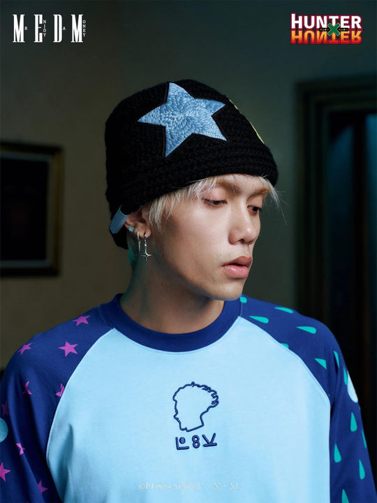 MEDM × HUNTER×HUNTER Hisoka Star and Teardrop Patch Beanie | Face 3 Face