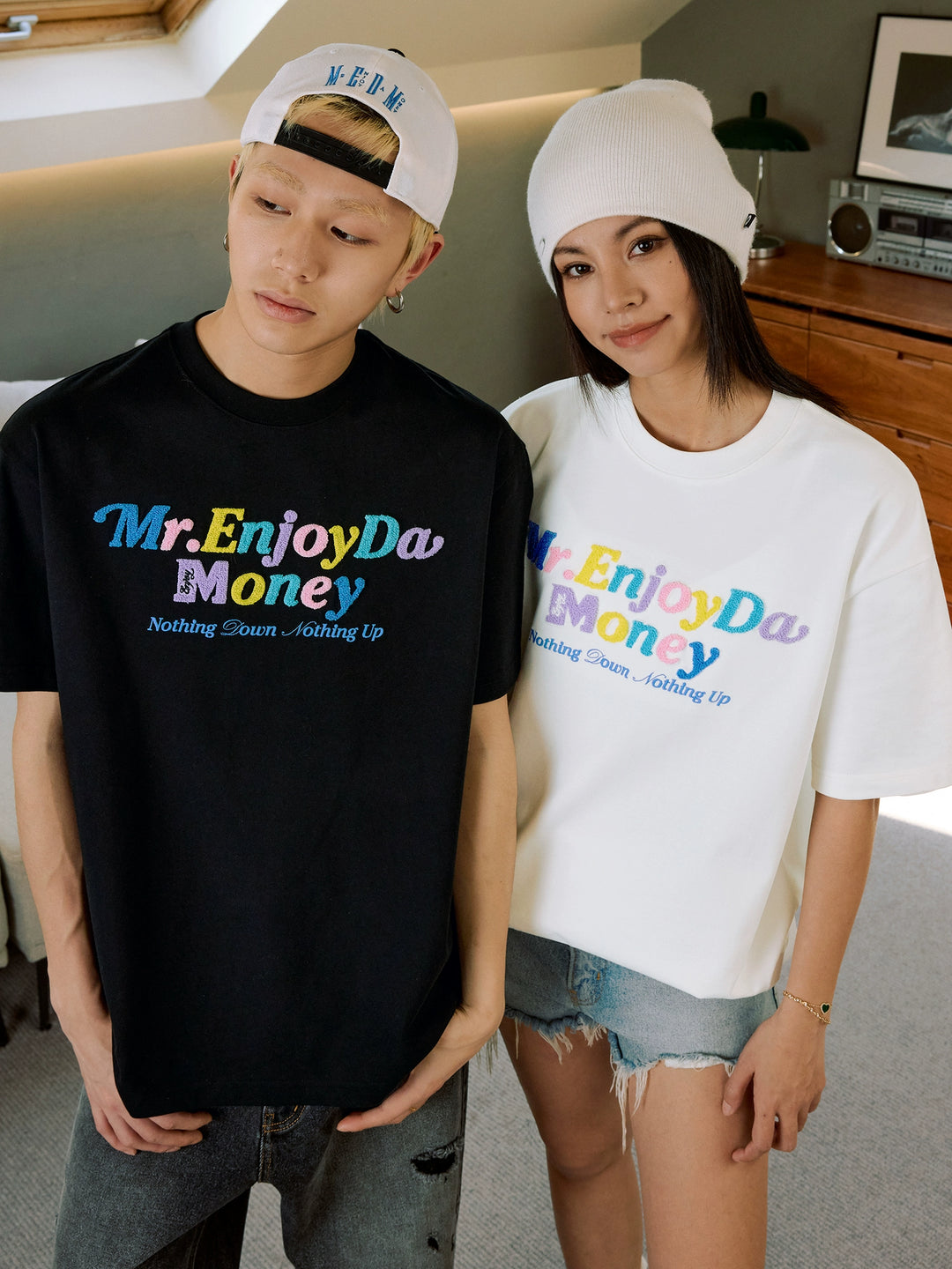 MEDM Multicolor Terry Embroidery Tee | Face 3 Face
