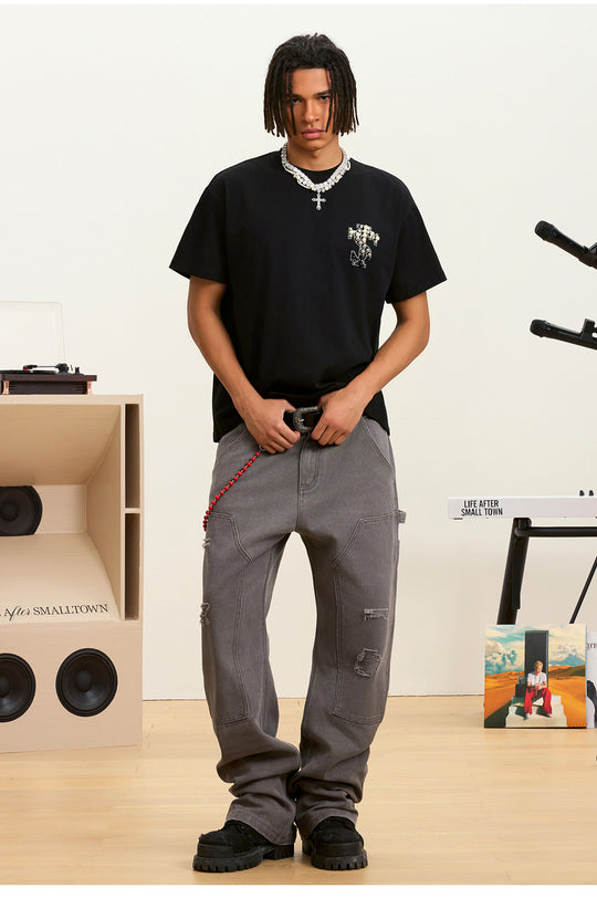 Small Town Kid 3 Color Pearl Logo Tee | Face 3 Face