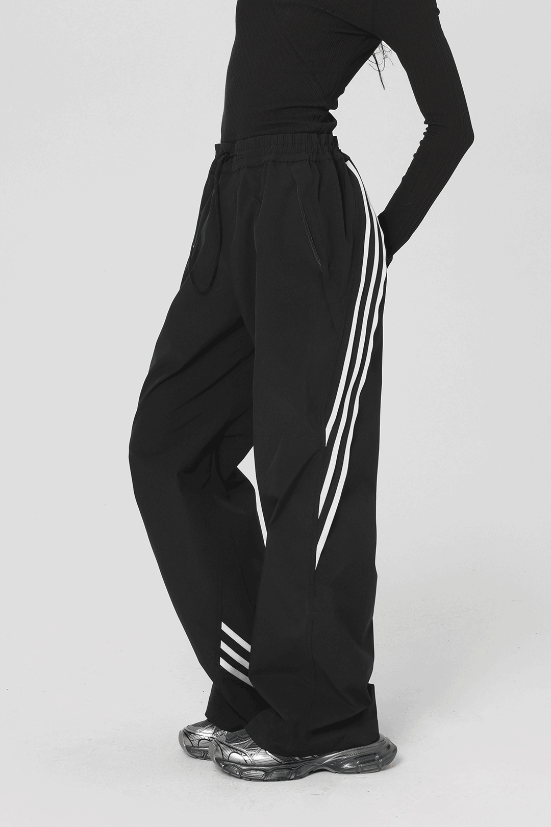 JHYQ Striped Paratrooper Drawstring Sports Pants