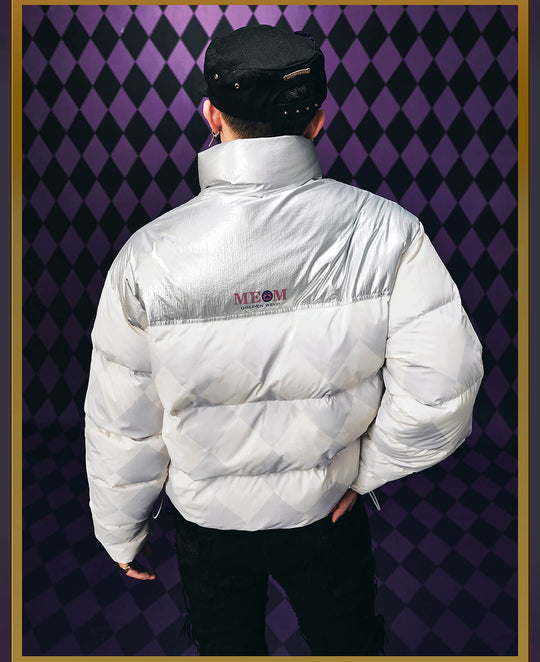 MEDM × JOJO Color Block Diamond Plaid Down Jacket | Face 3 Face