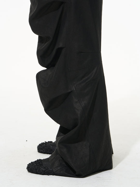 Streetwear baggy pants | Relaxed Draped Pleated Work Pants | Face 3 Face