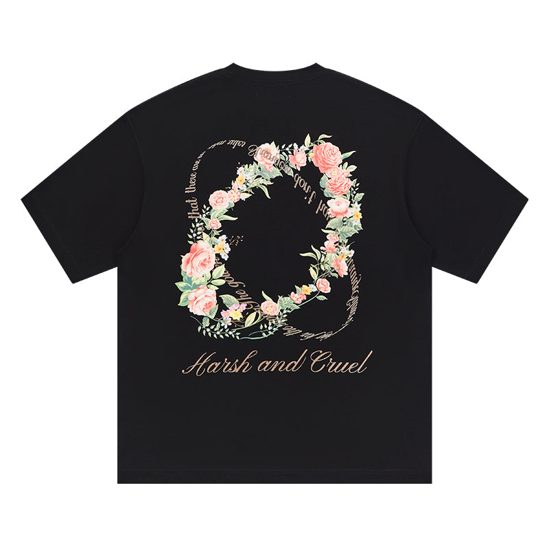 Harsh and Cruel Roses Ring Printed Tee