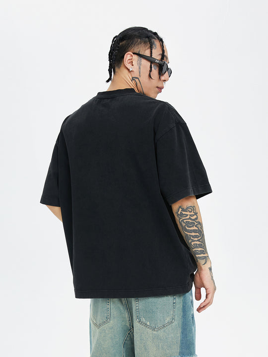 F2CE Heavy Washing Old Vintage Crush Printed Tee