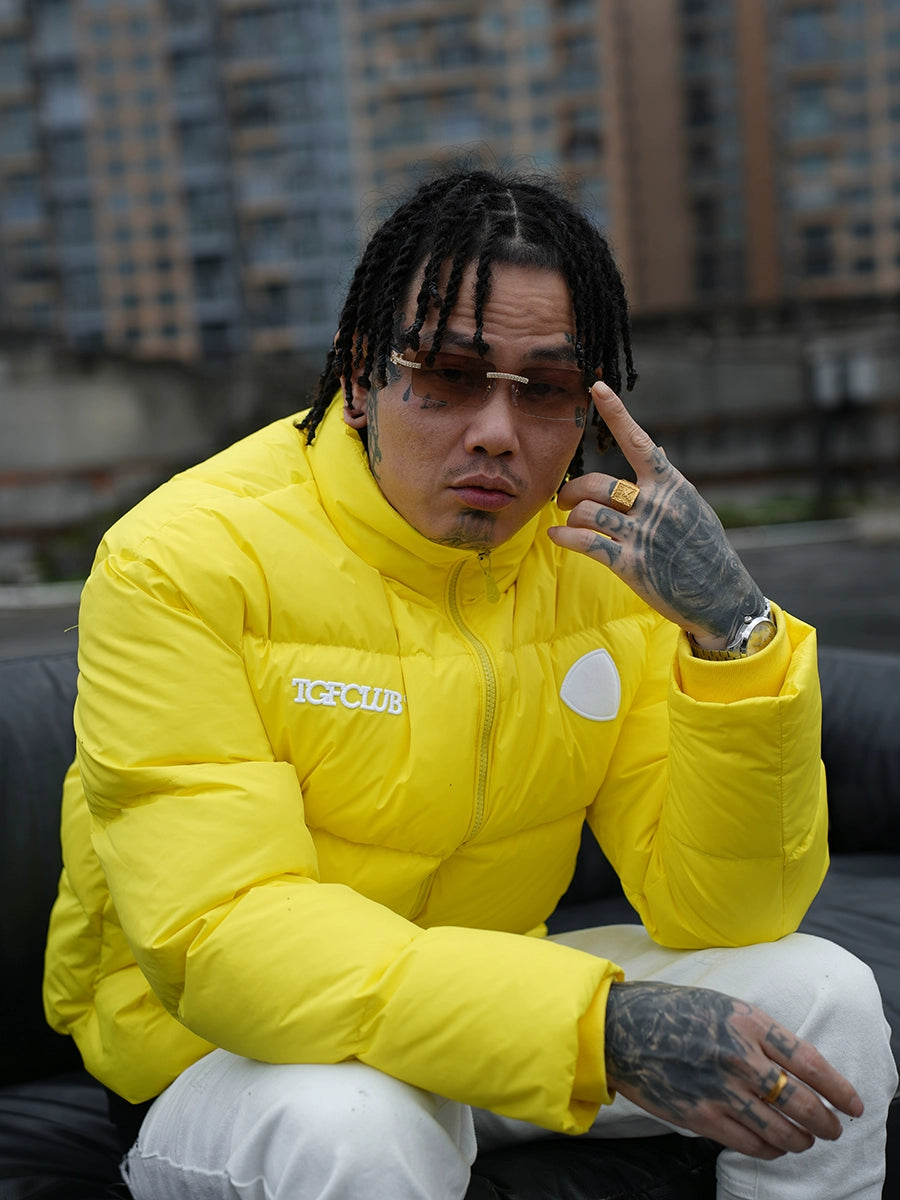 TGFCLUB Embroidered Short Down Jacket | Face 3 Face