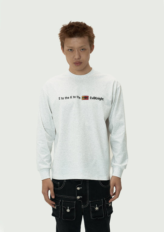 EVILKNIGHT(EK) Flag Logo Print Long Sleeve Tee | Face 3 Face