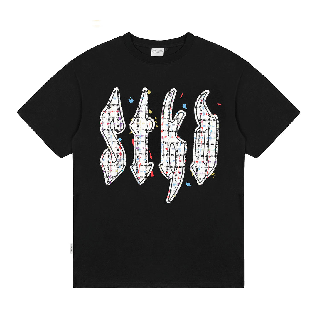 Small Town Kid Plaid STKD Patch Splash Ink Tee | Face 3 Face
