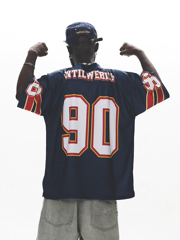 UNTILWERICH Vintage Graphic Mesh Hockey Jersey | Face 3 Face