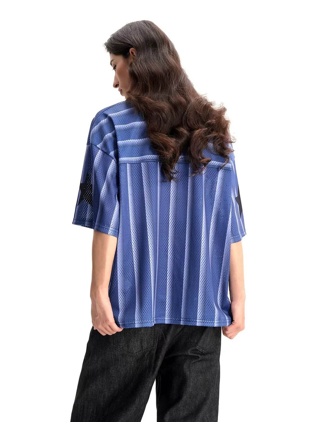 F3F Select Striped Mesh V Neck Short Sleeve Soccer Jersey | Face 3 Face