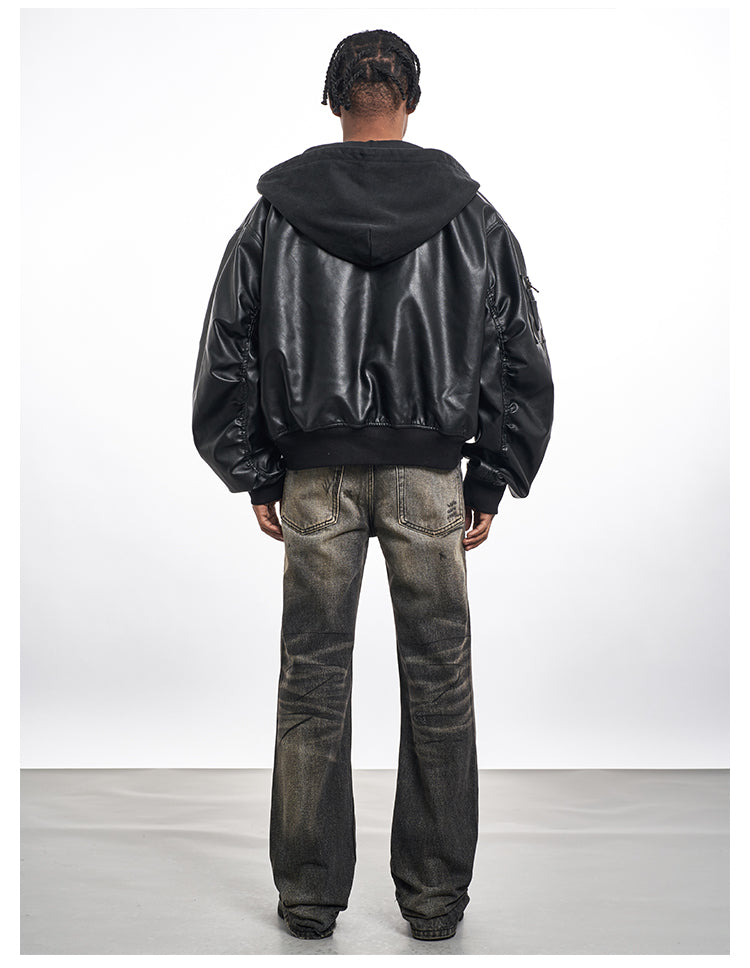 F3F Select Washed Hole Patch Black Gray Jeans | Face 3 Face