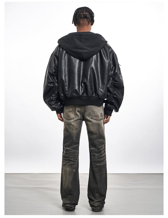 F3F Select Washed Hole Patch Black Gray Jeans | Face 3 Face