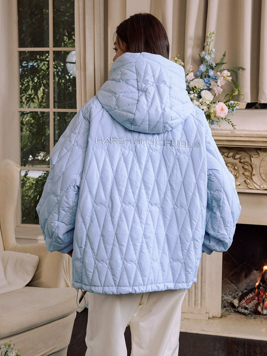 Harsh and Cruel Mountaineering Buckle Hooded Puffer Quilted Jacket | Face 3 Face