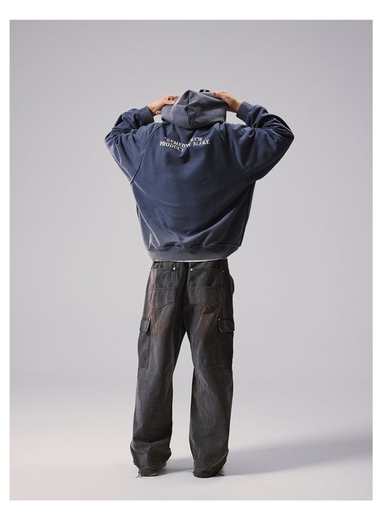 Remedy Washed Reversible Raglan Hoodie | Face 3 Face