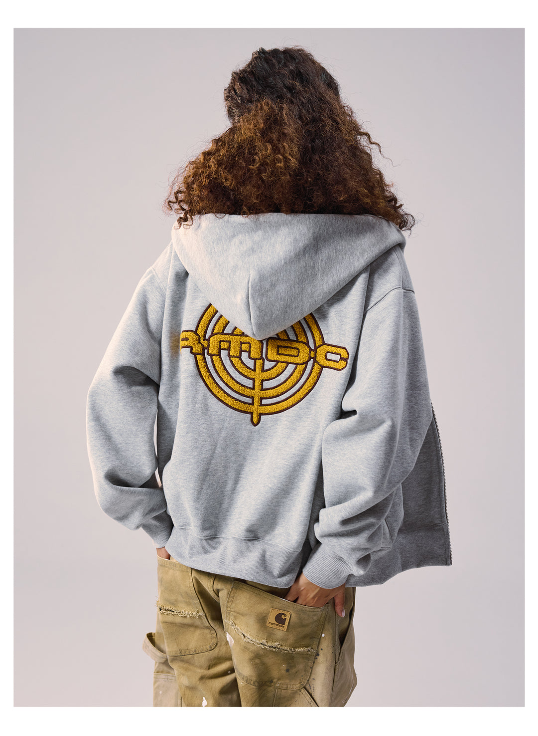 Remedy Terry Embroidery Zip Up Hoodie | Face 3 Face