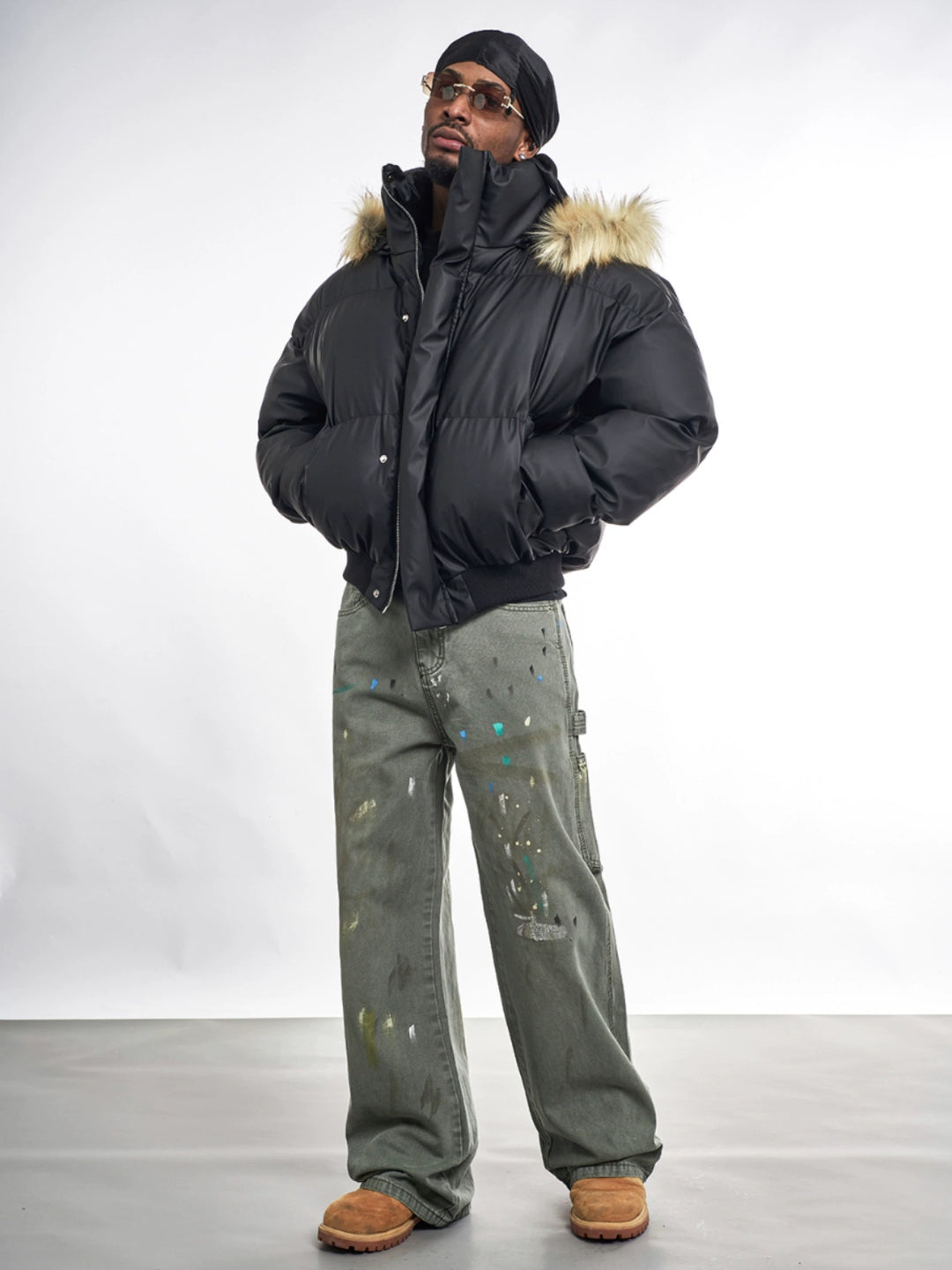 F3F Select Ink Splashed Distressed Work Painter Jeans | Face 3 Face