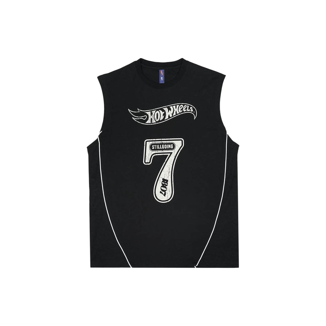 1807 Hot Wheels Racing Vintage Print Sleeveless Tee | Face 3 Face