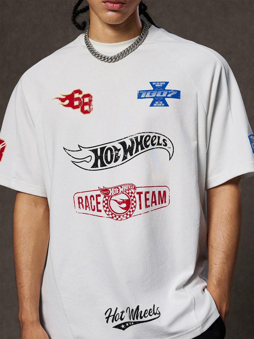 1807 Hot Wheels Racing Multi Logo Vintage Print Short Sleeve Tee