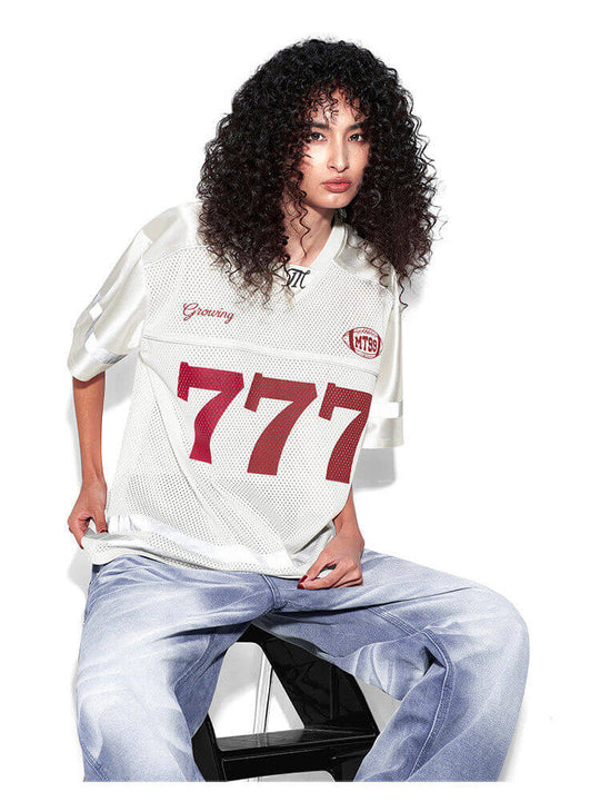 F3F Select 777 Numbering Reflective Stripe Mesh Short Sleeve Hockey Jersey | Face 3 Face