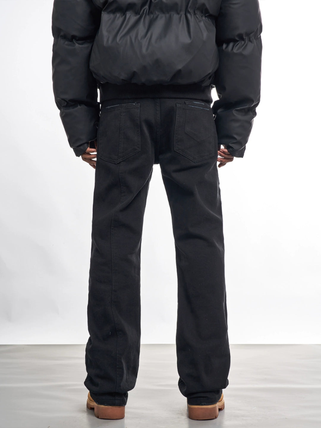 F3F Select One-Leg Center Stitch Black Jeans | Face 3 Face