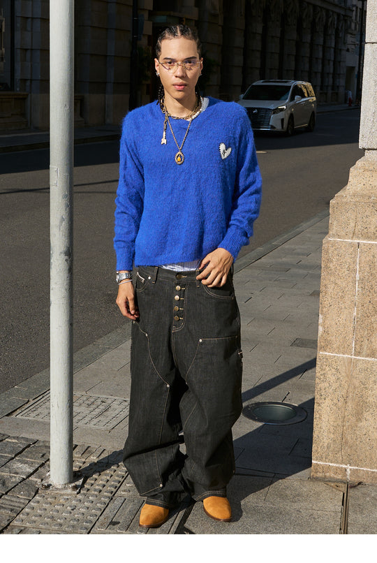 STEEPC Selvedge Double Knee Baggy Jeans | Face 3 Face