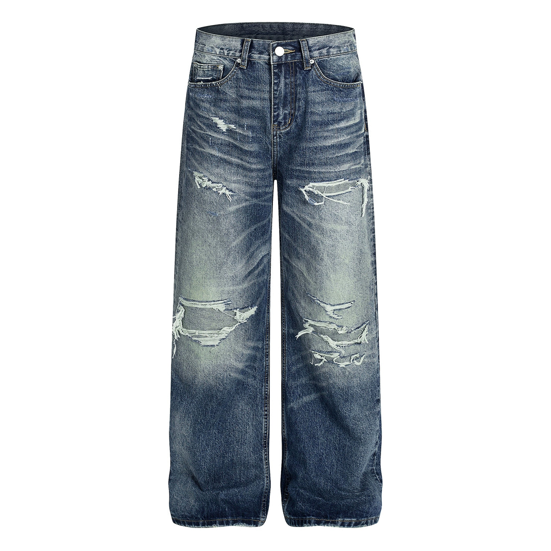 F3F Select Destroyed Washed Hole Baggy Jeans | Face 3 Face