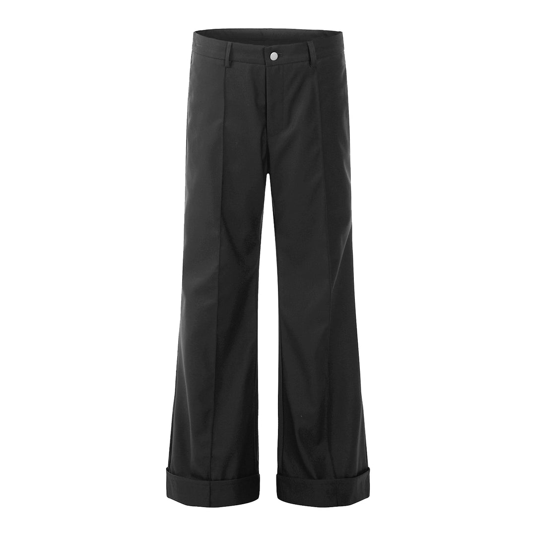 F3F Select Folded Leg Pleated Flared Suit Pants | Face 3 Face