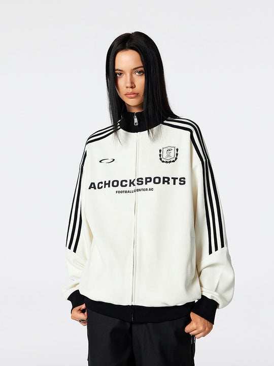 Achock Striped Jersey Track Jacket | Face 3 Face