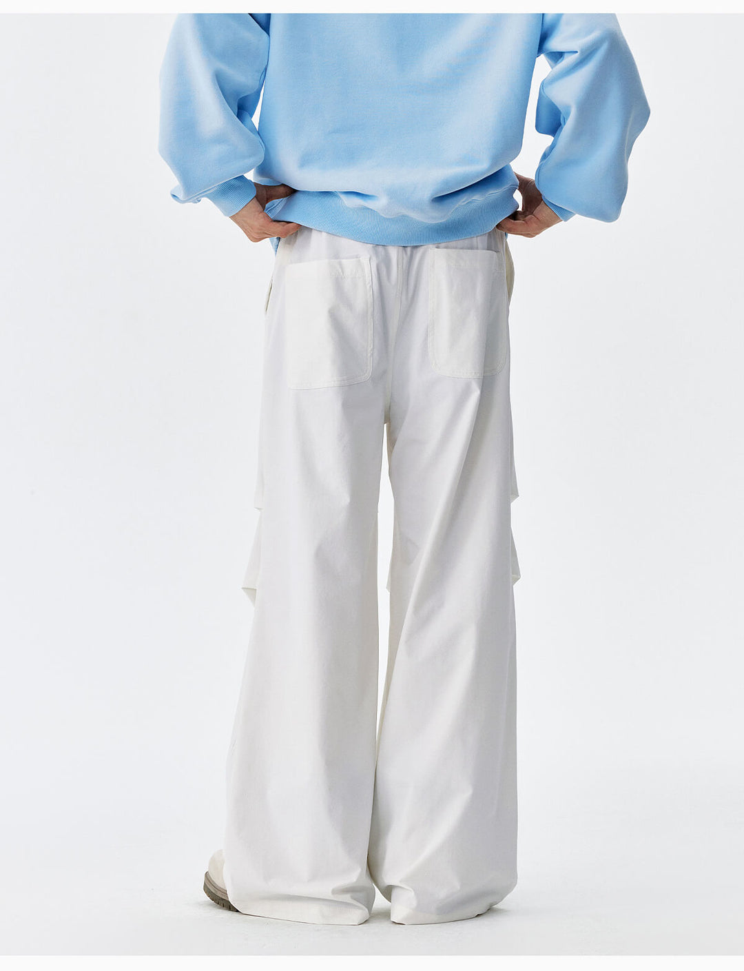 MEDM Knee Pleated Baggy Pants | Face 3 Face