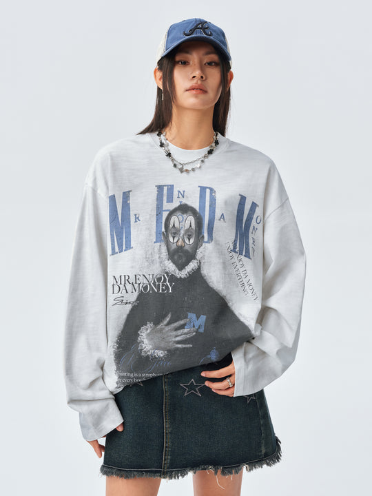 MEDM Clown Oil Painting Long Sleeve Tee | Face 3 Face