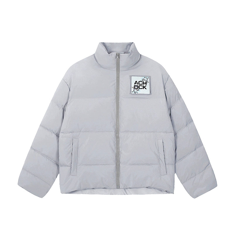 Puffer Jacket | Achock Basic Velcro Embroidered Puffer Jacket | Face 3 Face