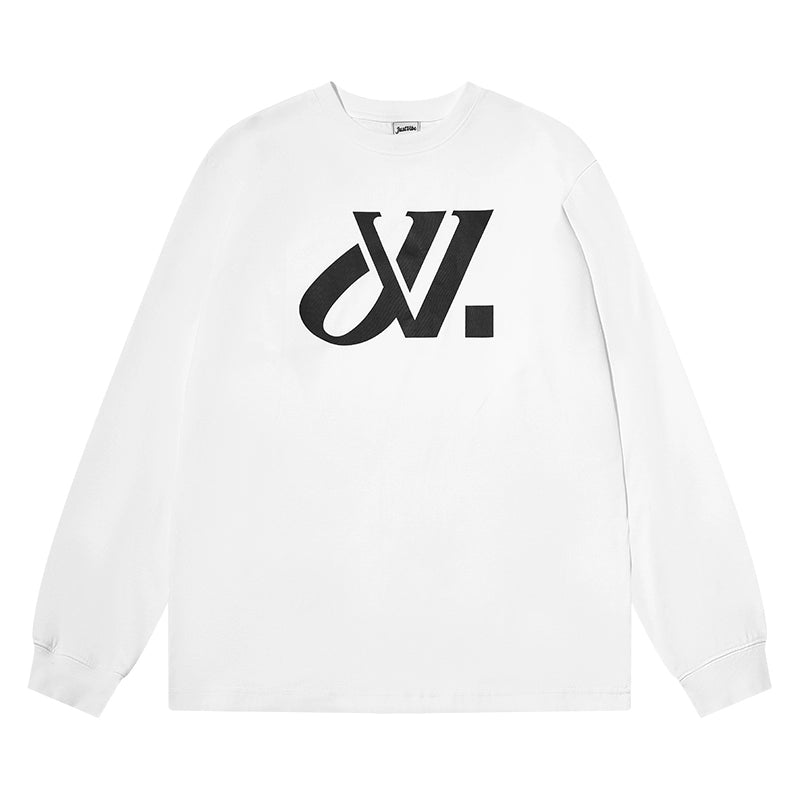 JUST VIBE Basic JV Logo Print Long Sleeve Tee | Face 3 Face