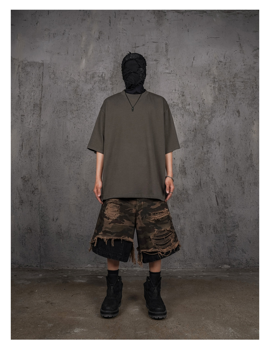 UNDERWATER Brown Sand-Washed Basic Faded Tee | Face 3 Face