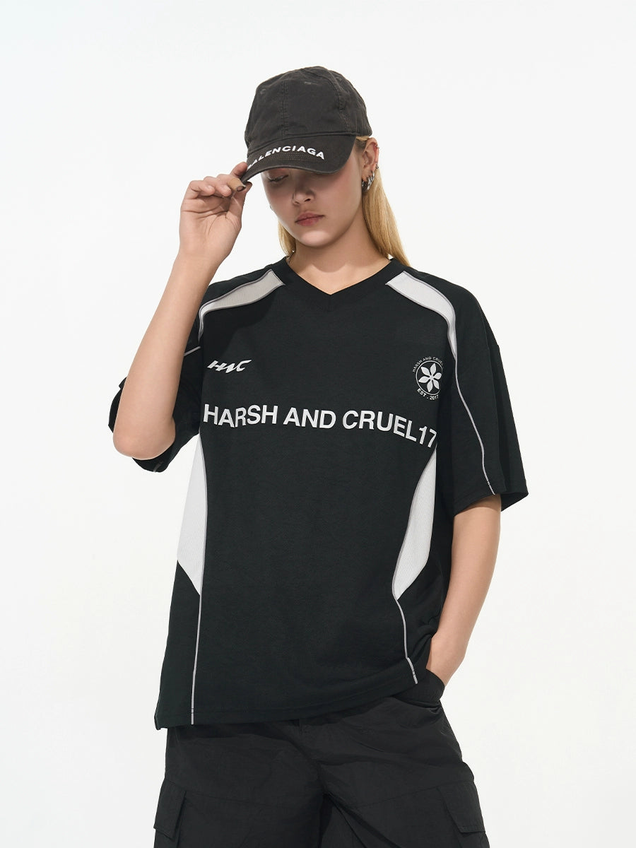 Harsh and Cruel Spliced Jersery Logo Tee