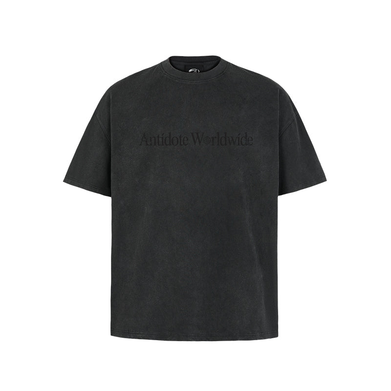 ANTIDOTE Washed Distressed Logo Print Vintage Tee