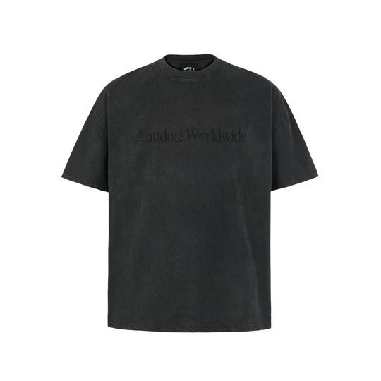 ANTIDOTE Washed Distressed Logo Print Vintage Tee